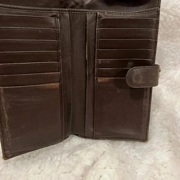 AS-IS Bottega Veneta French Purse Wallet Brown USED - Picture 4 of 6